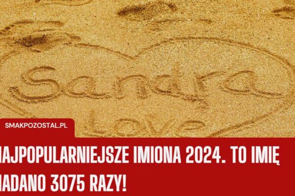 Najpopularniejsze imiona 2024.